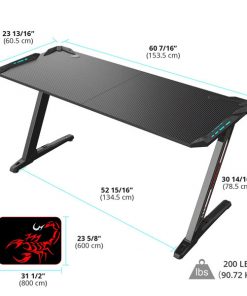 EUREKA ERGONOMIC Z60 Gaming Desk size