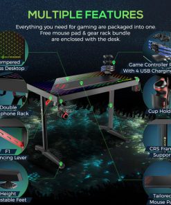 Eureka GTG-I43 Gaming Desk Features