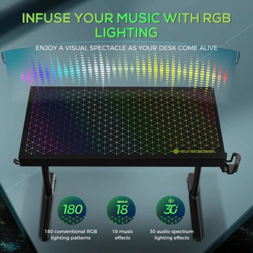 Eureka GTG-I43 Gaming Desk RGB light