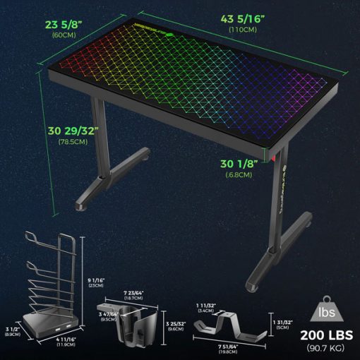 Eureka GTG-I43 Gaming Desk Specs