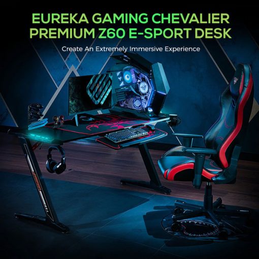 EUREKA ERGONOMIC Z60 Gaming Desk Full Set