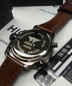 AMST watch back logo